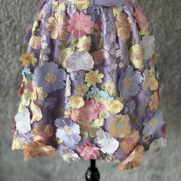 ENDLESS ROSE FLORAL EMBROIDERED MINI DRESS SIZE S - Picture 9 of 13